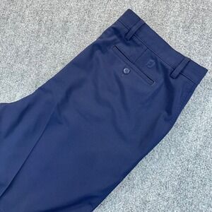 Footjoy FJ Mens 40 Navy Blue 9.5" Performance Golf Shorts Pleated Stretch Casual